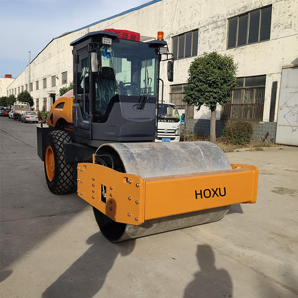 Front steel and rear tire ride on road roller