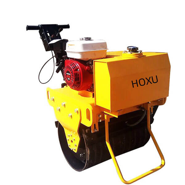 Walk behind single drum vibratory road roller