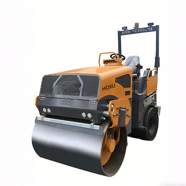 Articulated double drum vibratory road roller