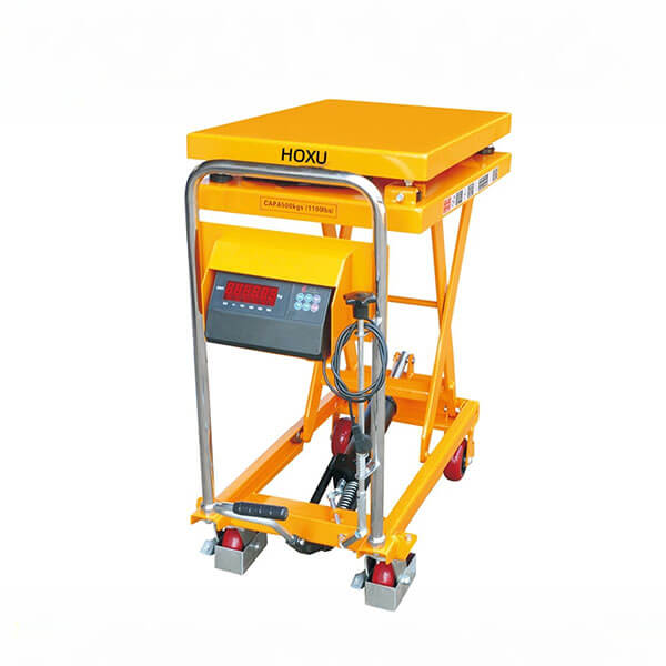 Weighing manual platform truck