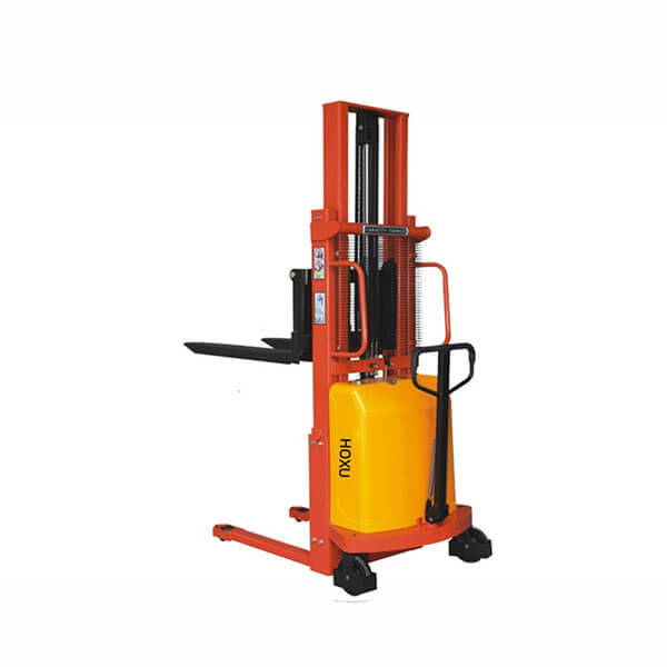 Double mast semi-electric  stacker