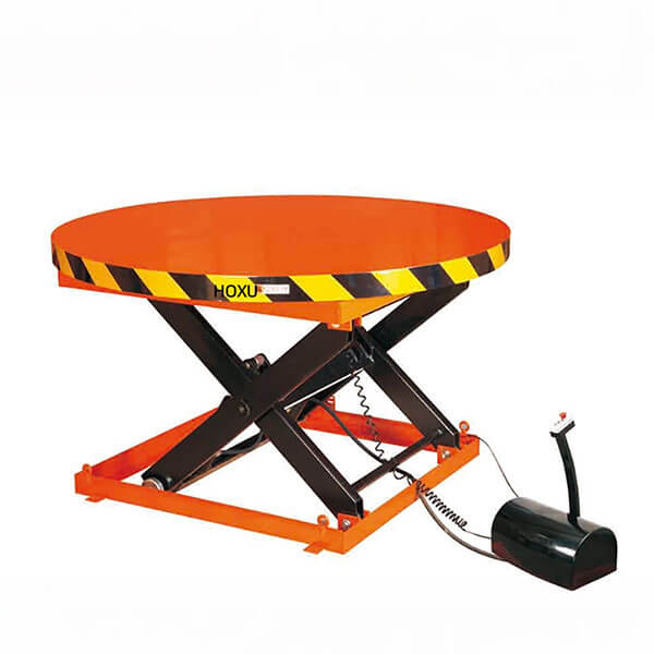 Round rotating fixed lift platform