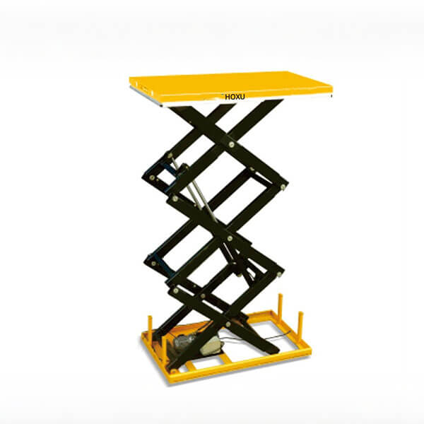 Trile scissor fixed lift platform