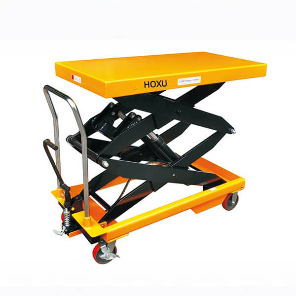 Double scissor manual platform truck