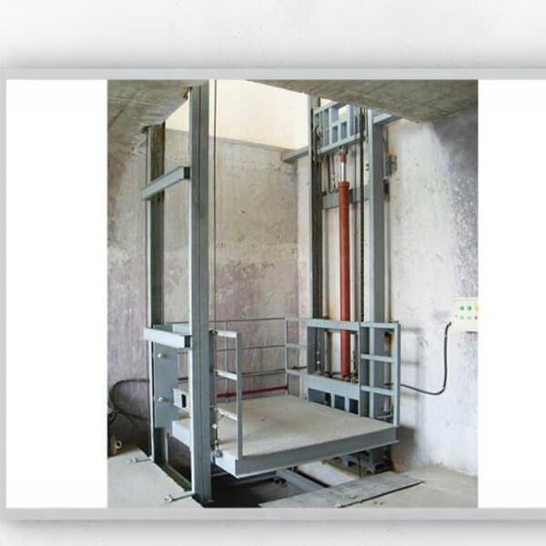 Guide rail chain freight elevator