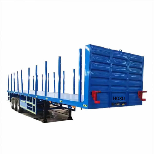 Log transport semi-trailer