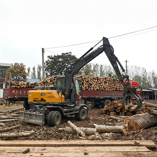 Wheel log grapple